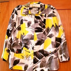 Erin London Front Zip Jacket w/peplum waist